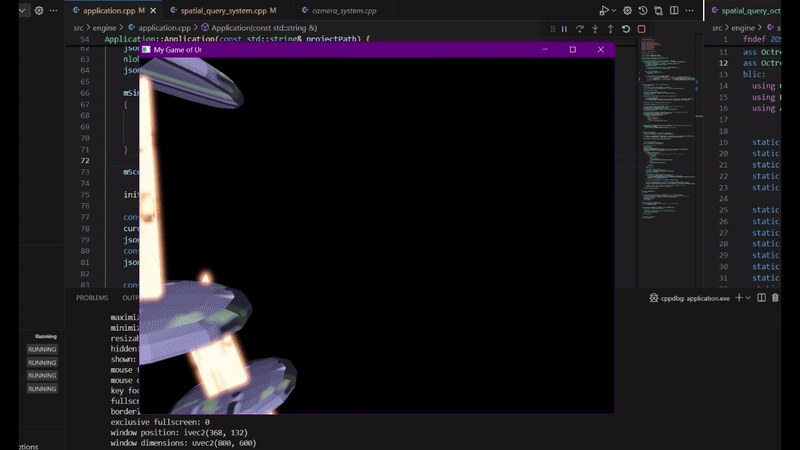 Clip showing intermediate textures generated in the rendering pipeline
